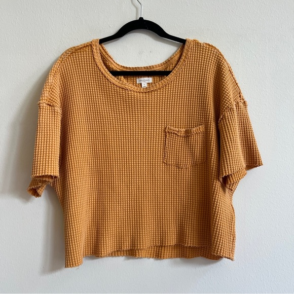 Anthropologie Pilcro Short-Sleeve Waffle Tee - Picture 3 of 3